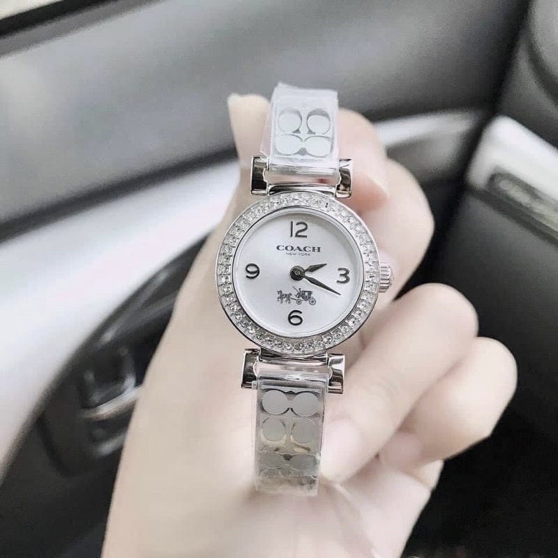 Coach Madison White Dial Silver Steel Strap Watch for Women - 14502201