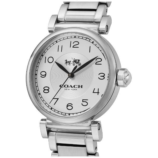 Coach Madison White Dial Silver Steel Strap Watch for Women - 14502394