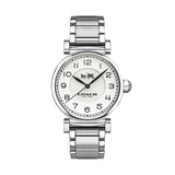 Coach Madison White Dial Silver Steel Strap Watch for Women - 14502394