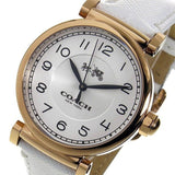 Coach Madison White Dial White Leather Strap Watch for Women - 14502408