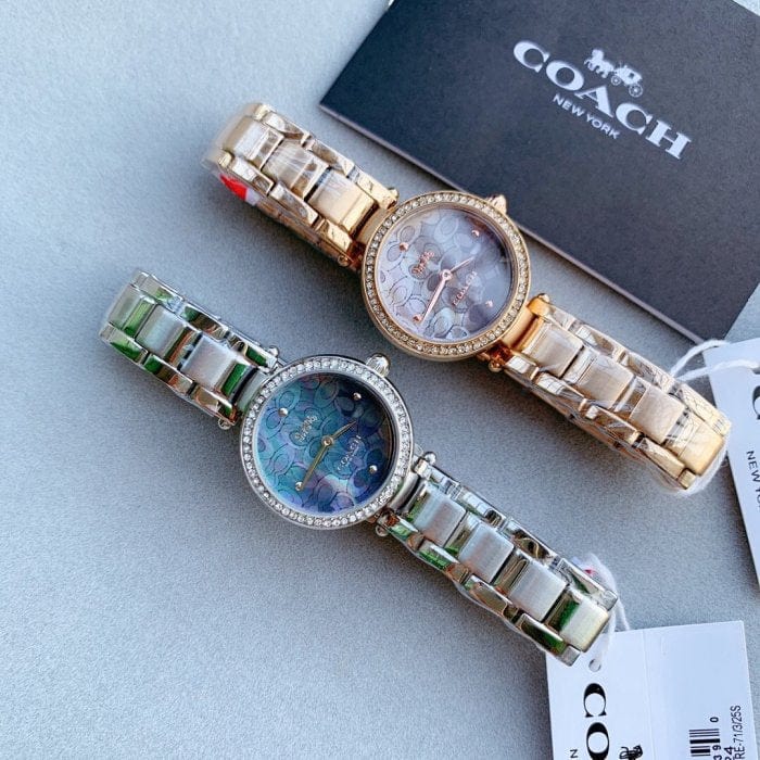 Coach Park Crystal Dial Rose Gold Steel Strap Watch for Women  - 14503226