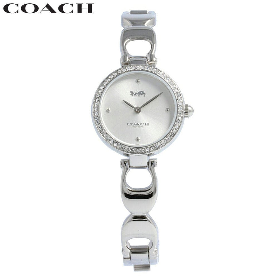 Coach Park Crystals Silver Dial Silver Steel Strap Watch for Women - 14503170