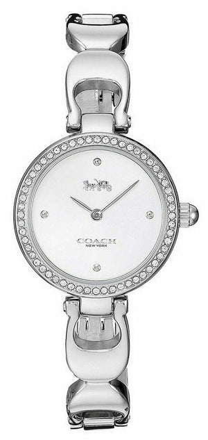 Coach Park Crystals Silver Dial Silver Steel Strap Watch for Women - 14503170