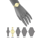 Coach Park Diamonds Gold Dial Gold Steel Strap Watch for Women - 14503171