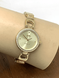 Coach Park Diamonds Gold Dial Gold Steel Strap Watch for Women - 14503171