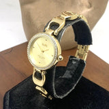 Coach Park Diamonds Gold Dial Gold Steel Strap Watch for Women - 14503171