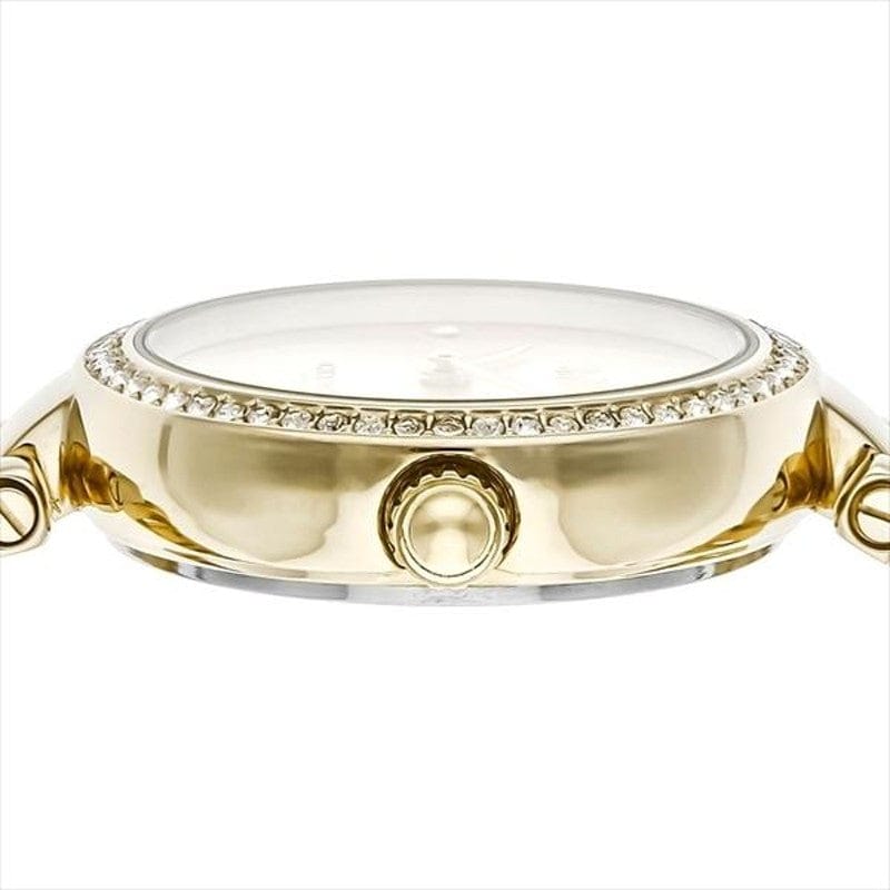 Coach Park Diamonds Gold Dial Gold Steel Strap Watch for Women - 14503171