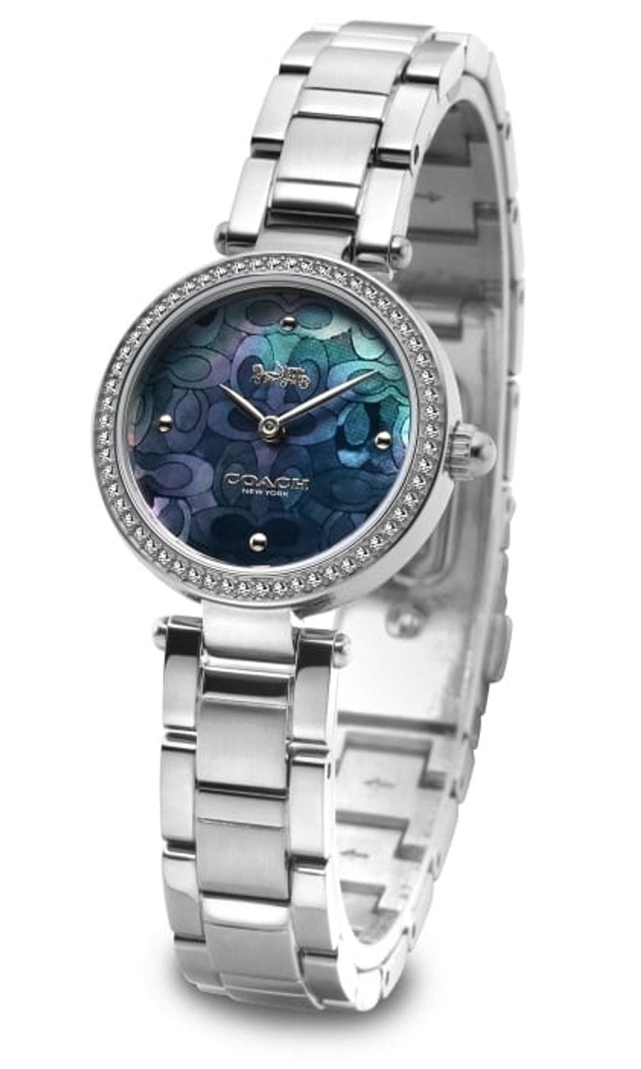 Coach Park Mother of Pearl Blue Dial Silver Steel Strap Watch for Women - 14503224