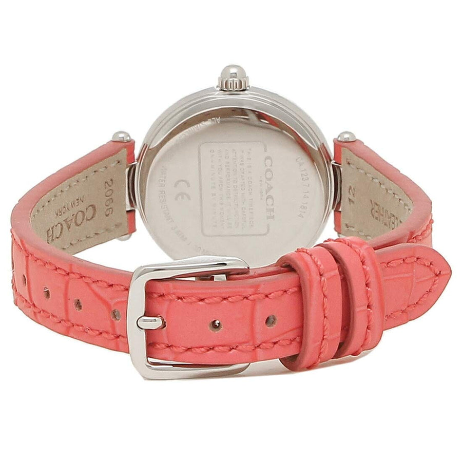 Coach Park Pink Dial Pink Leather Strap Watch for Women - 14503536