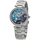 Coach Park Mother of Pearl Blue Dial Silver Steel Strap Watch for Women - 14503224