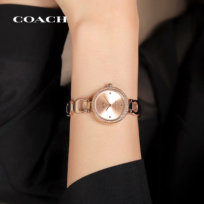 Coach Park Signature Rose Gold Dial Rose Gold Steel Strap Watch for Women - 14503172