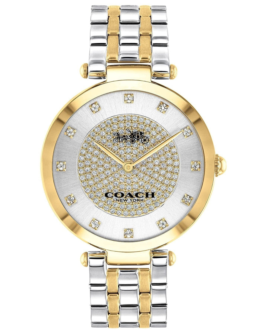 Coach Park Silver Dial Rose Gold Steel Strap Watch for Women - 14503735