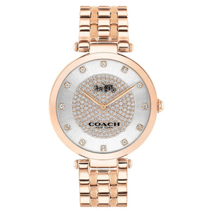 Coach Park Silver Dial Rose Gold Steel Strap Watch for Women - 14503735
