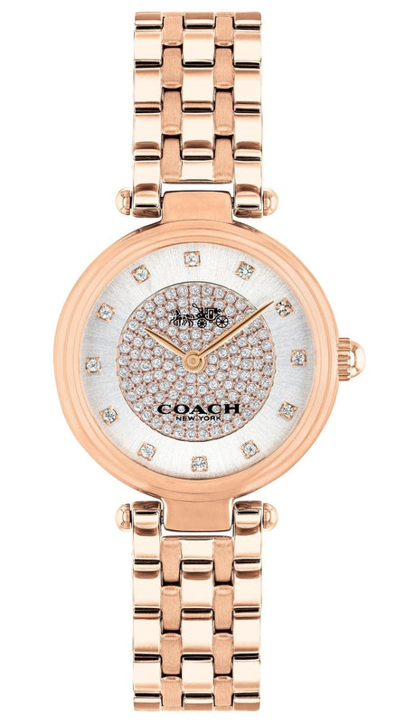 Coach Park Silver Dial Rose Gold Steel Strap Watch for Women - 14503735