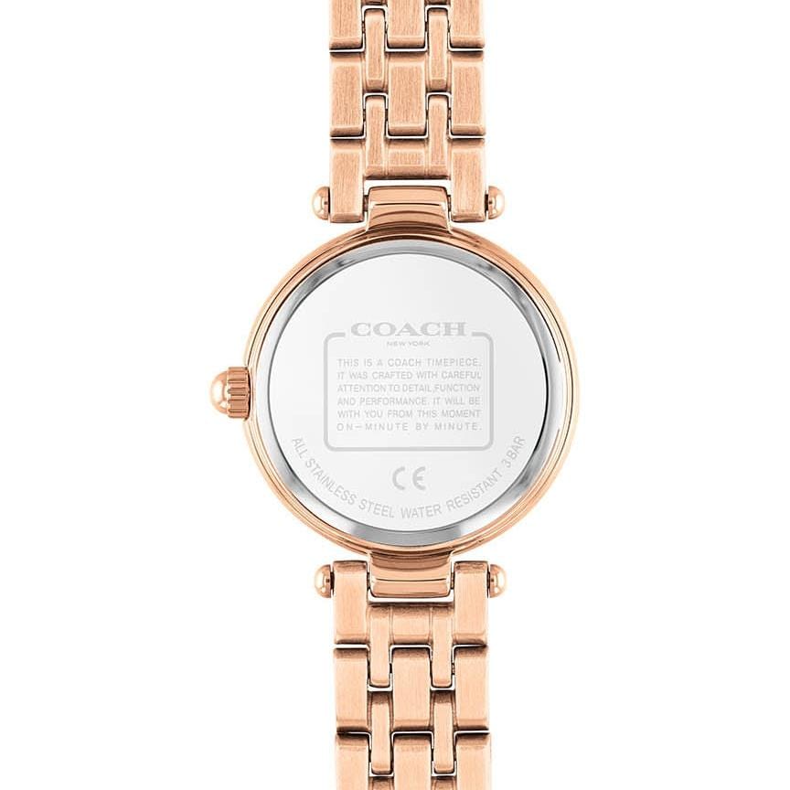 Coach Park Silver Dial Rose Gold Steel Strap Watch for Women - 14503736