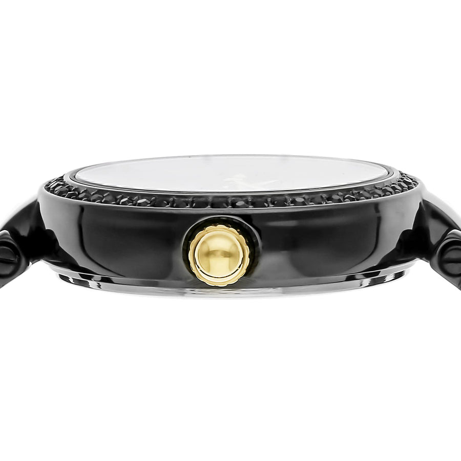 Coach Park Swarovski Crystals Black Dial Black Steel Strap Watch for Women - 14503564