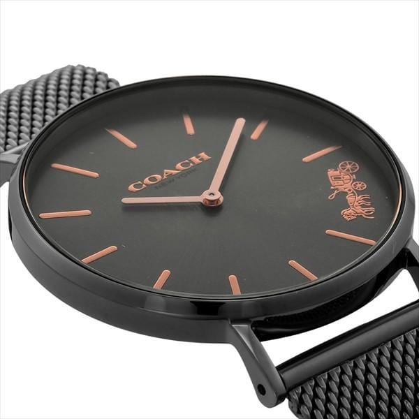 Coach Perry Grey Dial Grey Mesh Bracelet Watch for Women - 14503127