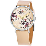 Coach Perry Beige Floral Dial Beige Leather Strap Watch for Women - 14503293