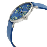 Coach Perry Floral Blue Dial Blue Leather Strap Watch for Women - 14503294