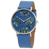 Coach Perry Floral Blue Dial Blue Leather Strap Watch for Women - 14503294