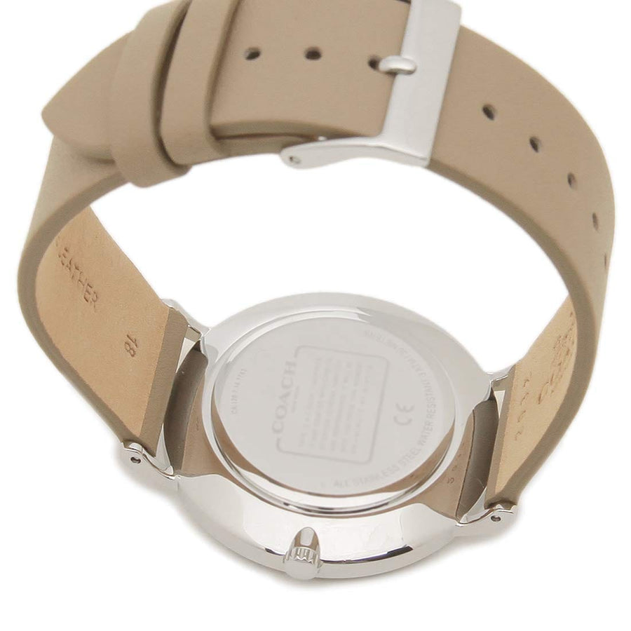 Coach Perry Quartz Silver Dial Brown Leather Strap Watch for Women - 14503326