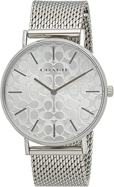Coach Perry Quartz Silver Dial Silver Mesh Bracelet Watch for Women - 14503384