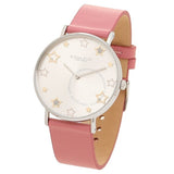 Coach Perry Mother of Pearl White Dial Pink Leather Strap Watch for Women - 14503243