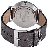 Coach Perry White Dial Grey Leather Strap Watch for Women - 14503155