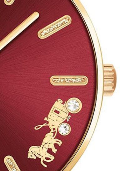 Coach Perry Red Dial Red Leather Strap Watch for Women - 14503852