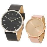 Coach Perry Rose Gold Dial Pink Leather Strap Watch for Women - 14503332-C