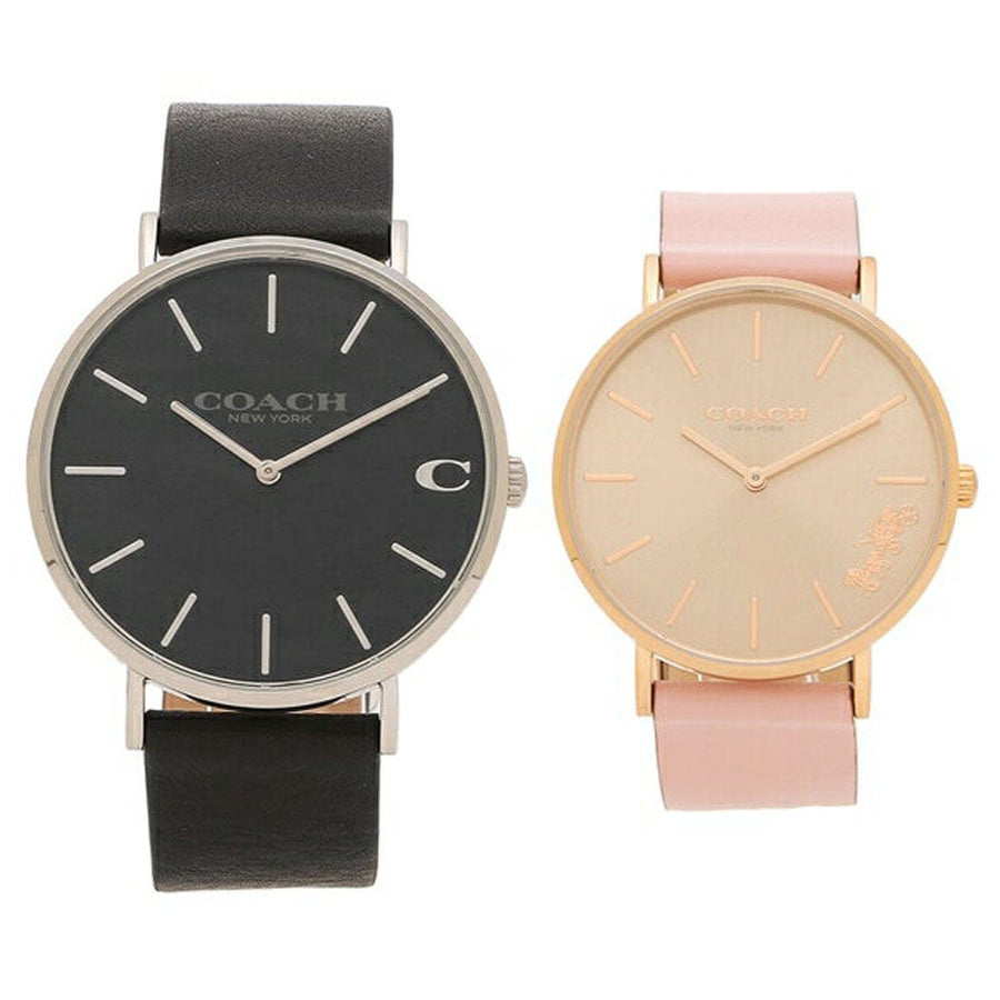 Coach Perry Rose Gold Dial Pink Leather Strap Watch for Women - 14503332-C