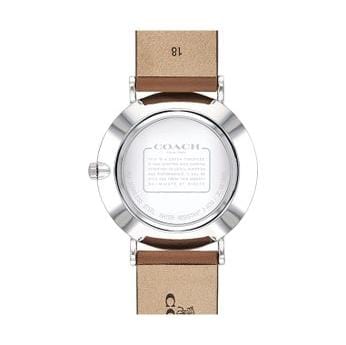 Coach Perry Silver Dial Brown Leather Strap Watch for Women - 14503120
