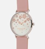 Coach Perry Silver Dial Pink Leather Strap Watch For Women - 14503325