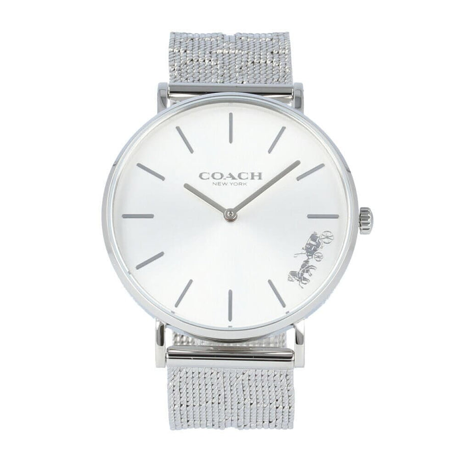 Coach Perry Silver Dial Silver Mesh Bracelet Watch for Women - 14503341