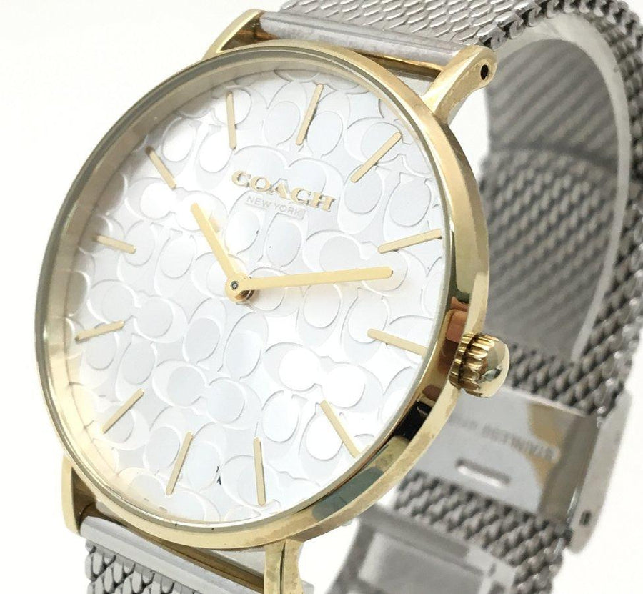 Coach Perry Silver Dial Silver Mesh Bracelet Watch for Women - 14503387