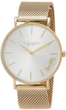 Coach Perry White Dial Gold Mesh Bracelet Watch for Women - 14503125