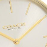 Coach Perry White Dial Gold Steel Strap Watch for Women - 14503345