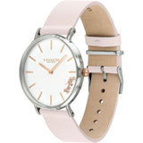 Coach Perry White Dial Pink Leather Strap Watch for Women - 14503118