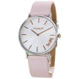 Coach Perry White Dial Pink Leather Strap Watch for Women - 14503118