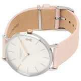Coach Perry White Dial Pink Leather Strap Watch for Women - 14503128