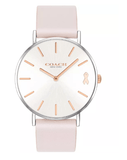 Coach Perry White Dial Pink Leather Strap Watch for Women - 14503128
