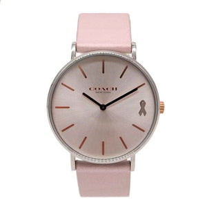 Coach Perry White Dial Pink Leather Strap Watch for Women - 14503128