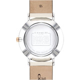 Coach Perry White Dial White Leather Strap Watch for Women - 14503117