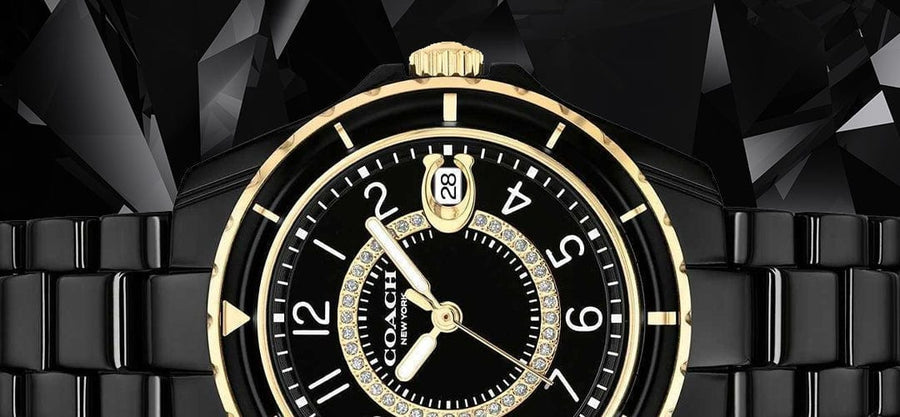 Coach Preston Black Dial Black Steel Strap Watch for Women - 14503461