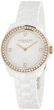 Coach Preston Mother of Pearl White Dial White Steel Strap Watch for Women - 14503662