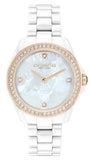 Coach Preston Mother of Pearl White Dial White Steel Strap Watch for Women - 14503662