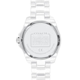 Coach Preston White Dial White Steel Strap Watch for Women - 14503462