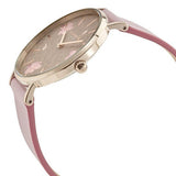 Coach Perry Floral Motif Fawn Dial Pink Leather Strap Watch for Women - 14503442