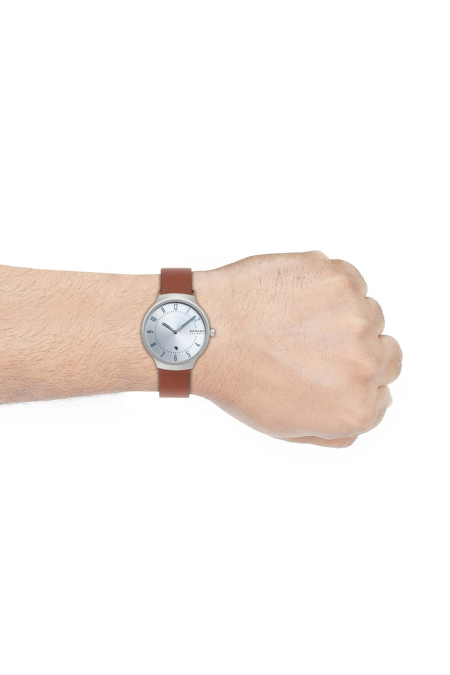 Coach Slim Easton Silver Dial Brown Leather Strap Watch for Women - 14502694