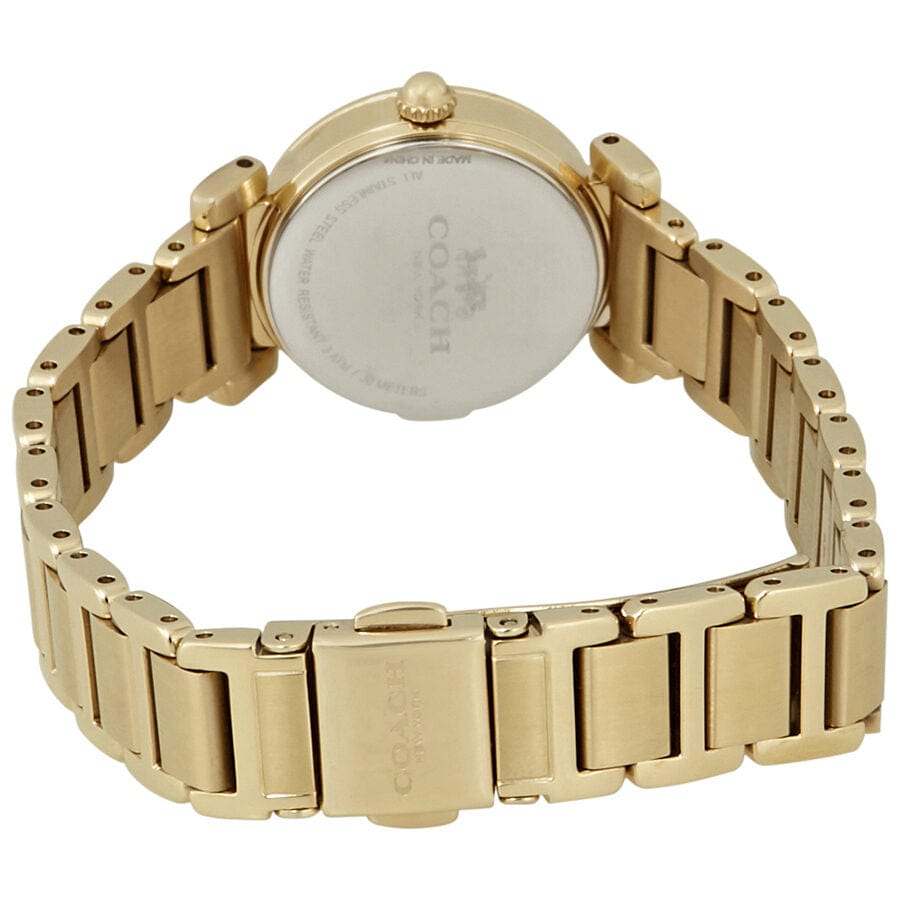 Coach Sport Diamonds Gold Dial Gold Steel Strap Watch for Women - 14502195